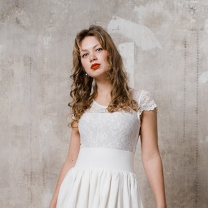 Bridal bodysuit &quot;Sweety&quot; with sleeves
