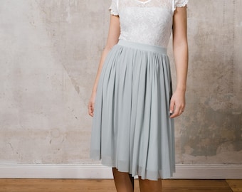 Midi bridal skirt "Dolcetta" with soft tulle in Dusty Mint