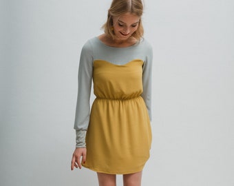 Crèpe dress - "Limone"