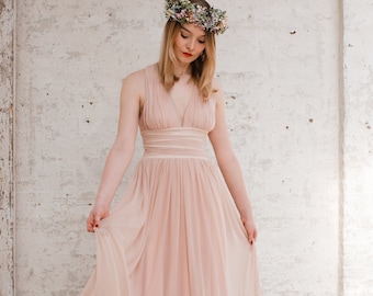 Boho-Brautkleid lang "Darling Blush" A-Linie