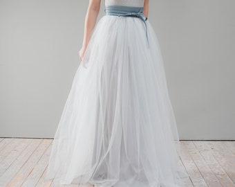 Bridal skirt "Iceland" with tulle in delicate blue