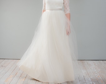 Bridal skirt "Snowdrops" with tulle in Ivory