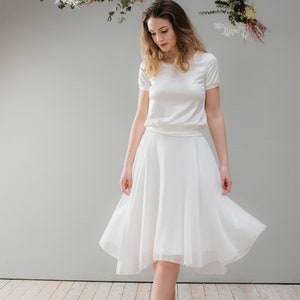 Short bridal skirt "Tinkabell" with crushed chiffon