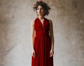 red infinity dress "Primrose" long & elegant
