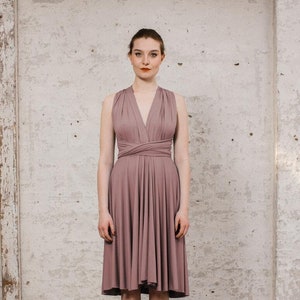 Jerseykleid &quot;Primrose&quot; kurz infinity dress Rosenholz