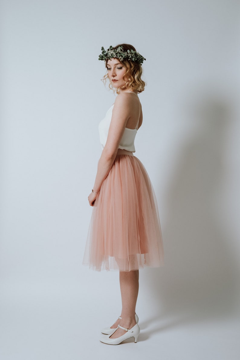 Kleid Pearl Blush mit großem Tüllrock in Pfirsichrosa Bild 3