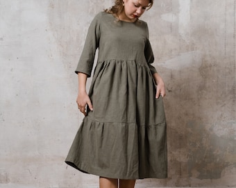 Linen dress "Ruvidezza" | Oversize dress