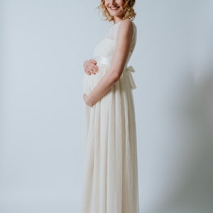 Flor-Length Pregnancy Wedding Dress Blossom Baby image 2