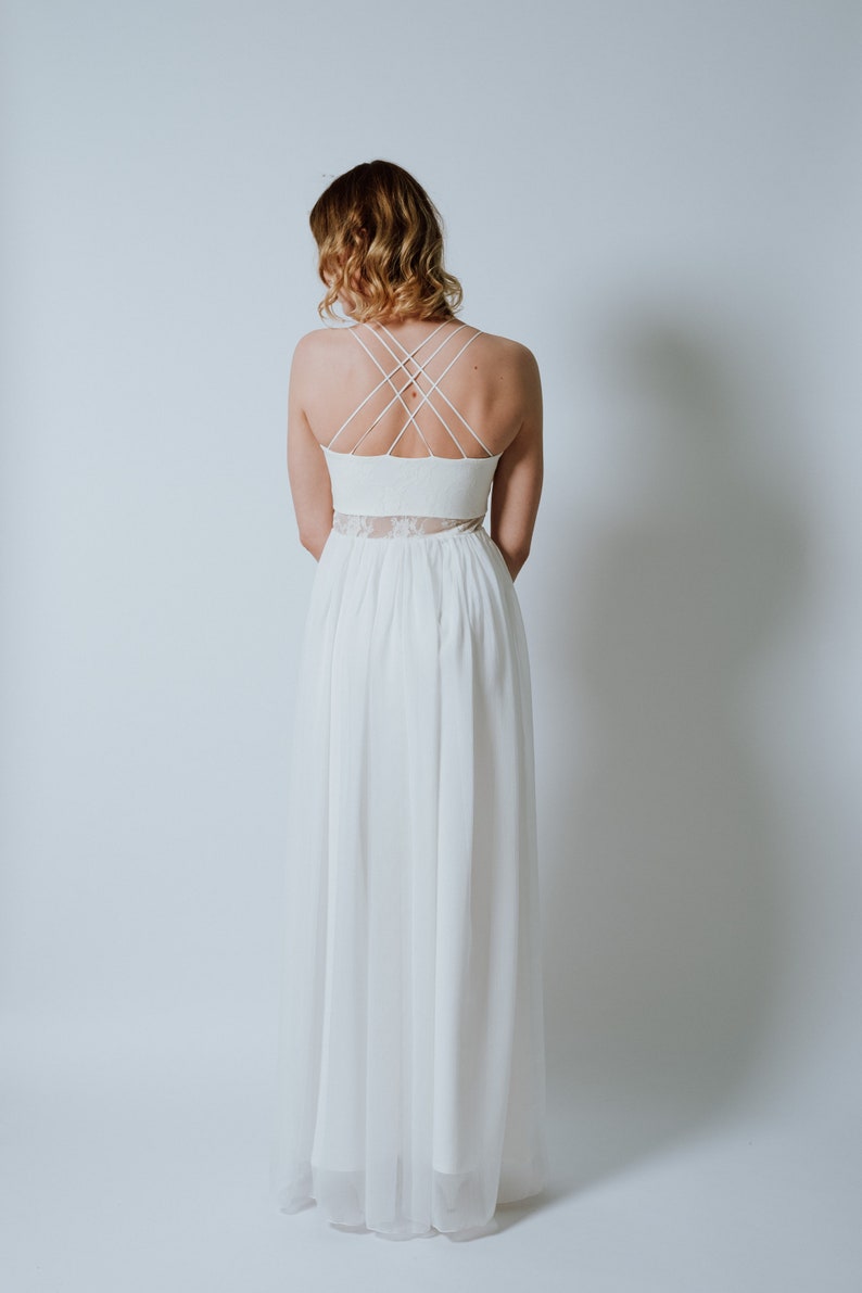 Florlenght Wedding Dress Mimosa with straps image 5