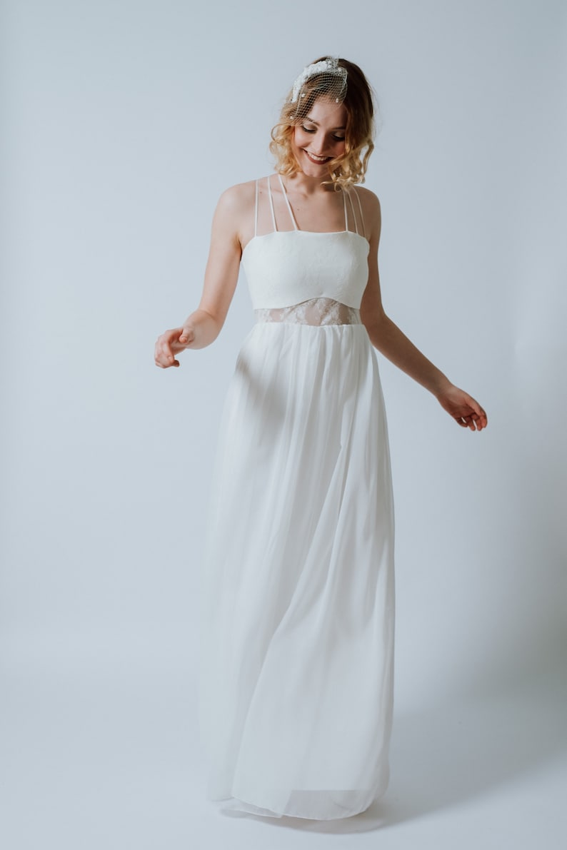 Florlenght Wedding Dress Mimosa with straps image 4