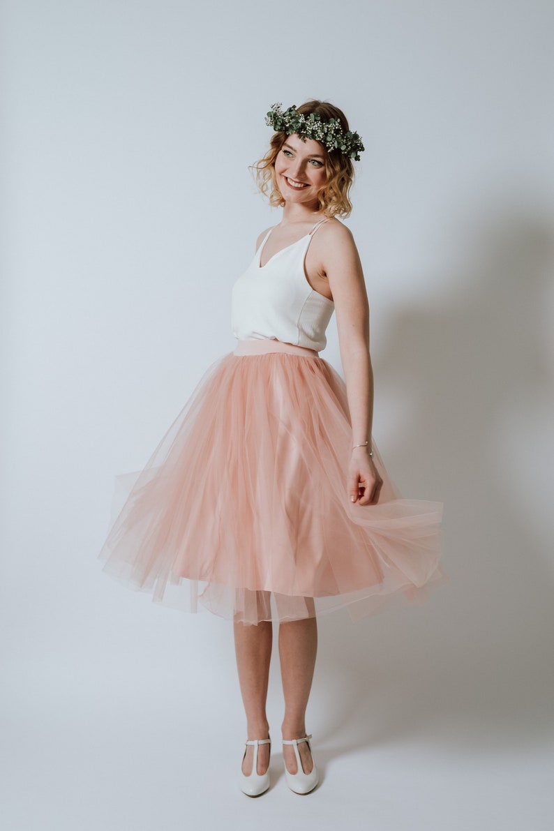 Kleid Pearl Blush mit großem Tüllrock in Pfirsichrosa Bild 5