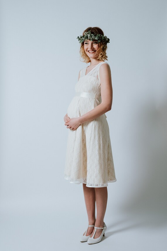 Pregnancy Wedding Dress Snow White Baby Etsy