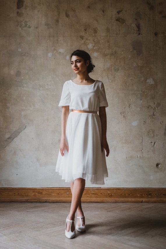 Brautkleid Copper Kurz Und Locker Etsy