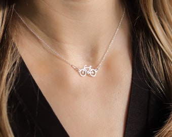 Cyclist Gift - Elegant Bicycle Necklace, Handcrafted Bike Jewelry, Unique Sports Pendant for Cycling Enthusiasts