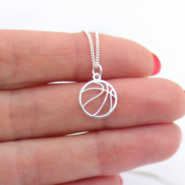 Basketball Necklace Gift For Her, Netball Jewellery, Basketball Lovers Present, Sports Ball Necklace, Coach Gift, Netballer Birthday Gift