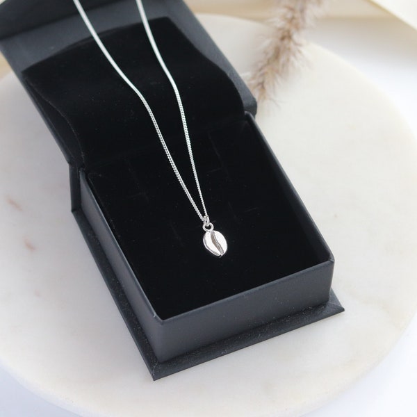 925 Sterling Silver Coffee Bean Pendant - Perfect Birthday Gift for Coffee Lovers