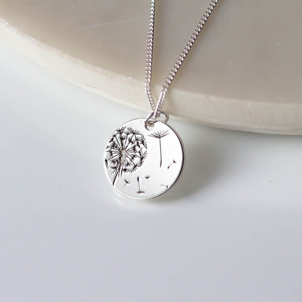 50th Birthday Gift for Women, Sterling Silver Make a Wish 50th Necklace, Personalised Gift Box, Unusual Jewellery Present for Her