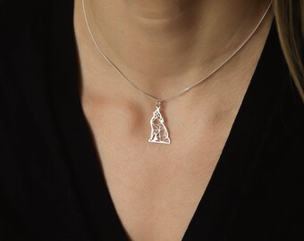 wolf necklace womens