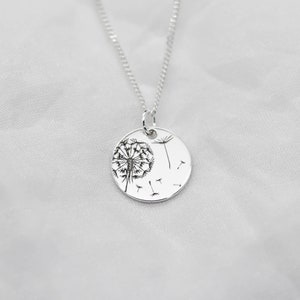 Sterling Silver Necklace For Women, Dandelion Necklaces For Women, Gift For Her, Floral Designs