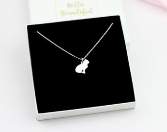 UK MOON NIGHT CAT PENDANT NECKLACE Chain Glass Silver Jewellery Gift Idea Kitten