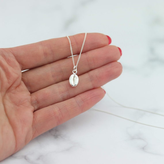 Plata Encanto Coffee Bean 925 de Clip en