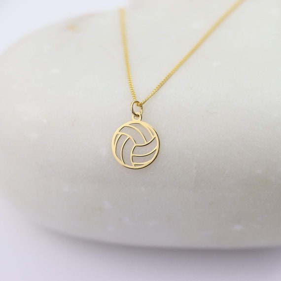 gold volleyball charm
