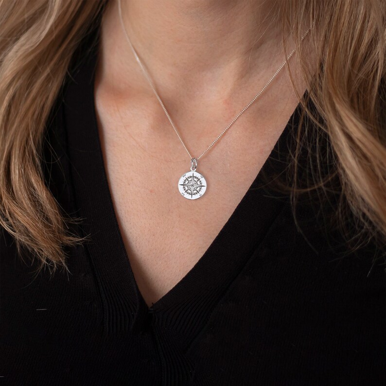 compass necklace for women