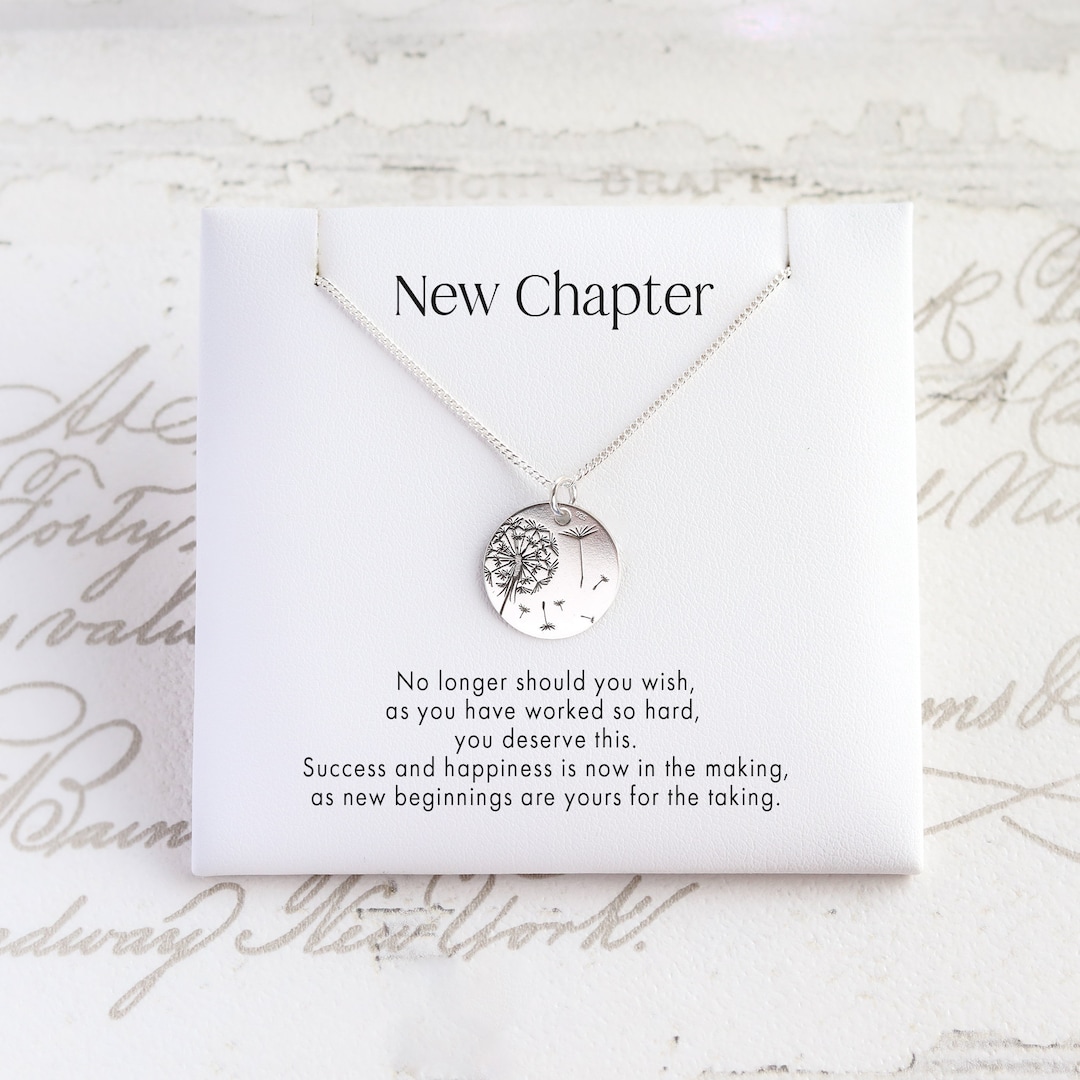 New Beginnings Gift Necklace, Graduation Gift for Her UK, Leaving Gift ...