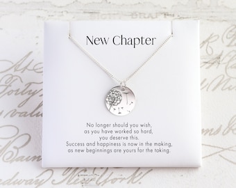 New Beginnings Gift Necklace, Graduation Gift For Her UK, Leaving Gift, New Job Gift, New Start Gift, Enjoy The Next Chapter, Retirement