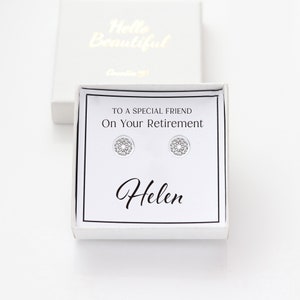 Ruhestand Geschenk Ohrringe für Frauen - Elegantes Schmuck Geschenk für Kollegen, Abschiedsgeschenk von Kollegen, neue Anfänge, Abschied Geschenk
