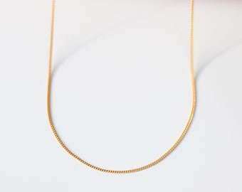 Gold Chain Necklace, Necklace Chain Jewellery, 24K Gold Plated Chain Link Necklace For Women, Dainty Chain Necklace, Layering Necklace