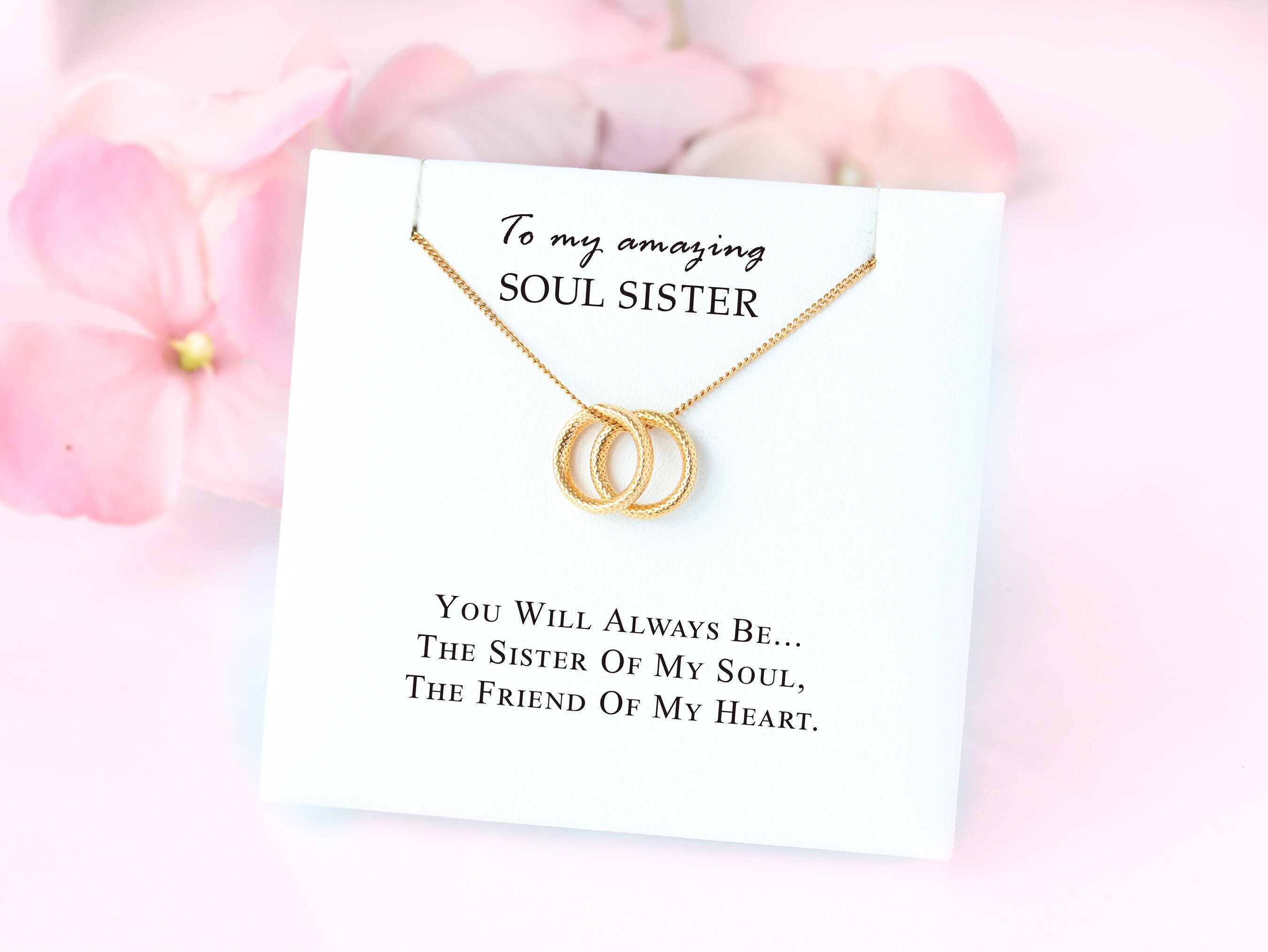 Sister Necklace Gift Birthday Gift for Sister Soul Sister Gift