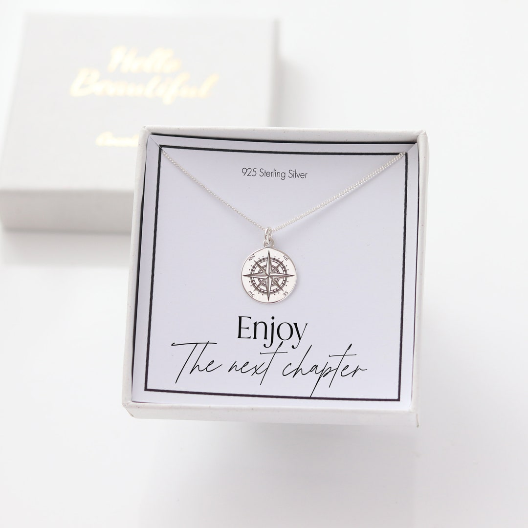 New Chapter Compass Necklace for Women, New Beginnings Necklace: A ...