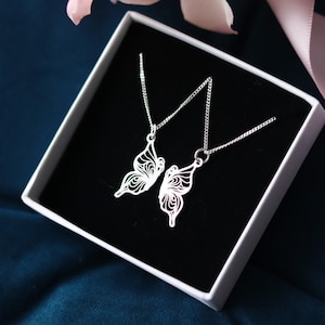 Elegant gift for mum with butterfly necklace in box