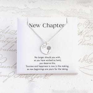 Leaving Gift, New Beginnings Gift Necklace, Graduation Gift For Her UK, New Job, Start Gift, The Next Chapter, Farewell Retirement for Women