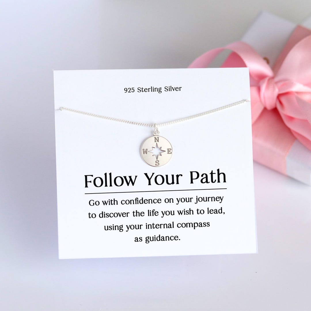 Compass Necklace - New Chapter Jewellery - Good Luck - Adventure Begins ...
