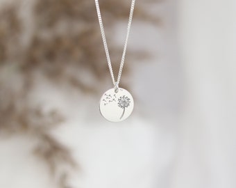 Regalo del Día de la Madre - Collares de diente de León de plata de ley - Inspirados en la naturaleza - Diseños florales - Elegantes joyas minimalistas de verano