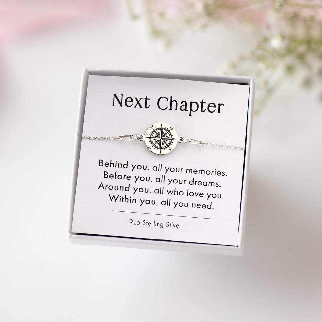 Next Chapter Compass Bracelet – Retirement Box for Woman – Leaving Gift ...