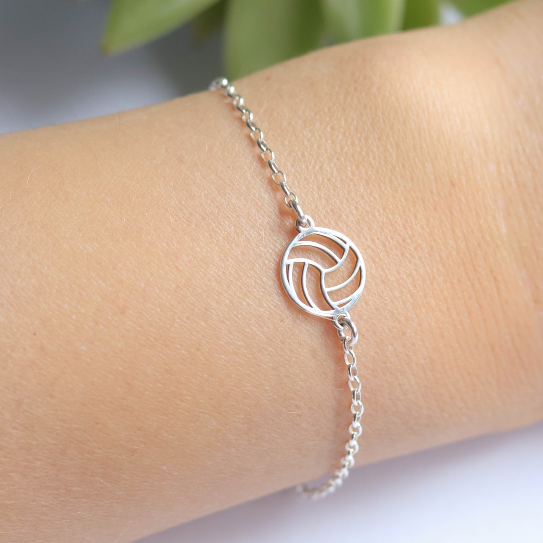 Volleyball Charm Bracelets for Women Silver Bracelet Gift for Etsy