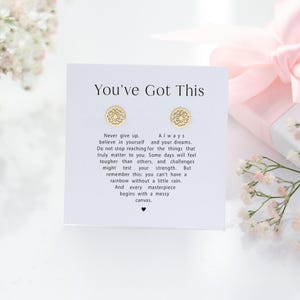 You've got this Ohrringe - Motivationsschmuck für Frauen - Denken an Dich Bist Genug - Positive Botschaft Wahre Freundschaft - Innere Stärke