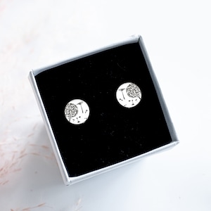 Silver Stud Earrings in Sterling, Dandelion Flower Earrings Gift For Her, Birthday Gifts For Sister, Mothers Day gift