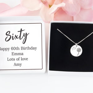 Regalo per il 60° compleanno per le donne, Idee regalo per il 60° compleanno per lei, Confezione regalo di gioielli per il sessantesimo compleanno, Buon compleanno mamma