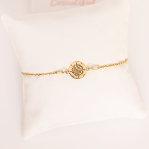 Kompass Armband für Frauen, sicherer Reiseschutz, zierliches Fernweh Geschenk, Abschlussfeier & Freundschaftsgeschenk, Richtung Schmuck für Sie