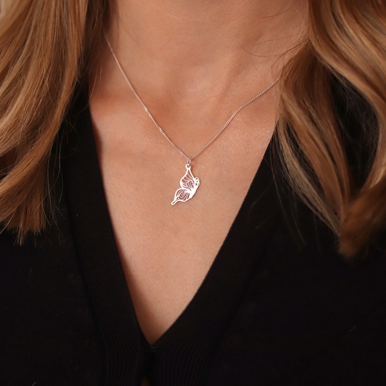 Butterfly necklace gift for women