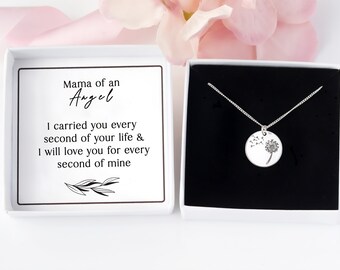 Miscarriage Gift, Miscarriage Necklace, Mama Of An Angel, Baby Loss Gift, Memorial Necklace, Pregnancy Baby Loss