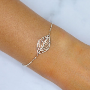 Leaf Bracelet For Women, Summer Bracelet, Sterling Silver Jewellery, Personalised Gift Box For Her, Mum, Sister, Girlfriend