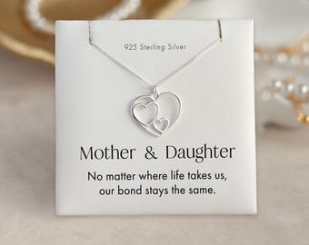 Mother Daughter Necklace - Two Hearts Infinity - Mother’s Day, Birthday Keepsake