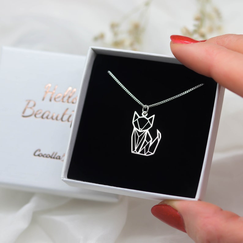 Fox Necklaces For Women, Cat Jewellery, Animal Necklace, Fox Lovers Gift, Birthday Gifts For Daughter, Sister, Mummy image 1