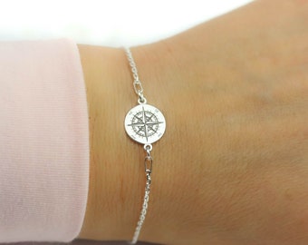Compass Bracelet For Women, Safe Travel Protection, Wanderlust Gift, Graduation & Friendship Gift, Direction Jewelry