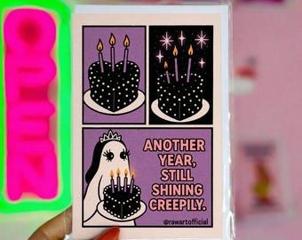 Spooky Birthday Card – Still Shining Creepily